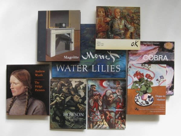 8 books: 8 books- 1. Stuckey, Charles F.- ''Water Lillies''- Park Lane, New York, dust jacket. 1991. 2. Lambert, Jean-Clarence- ''Cobra''- English edition, Philip Wilson publishers for Sotheby publications, Lo
