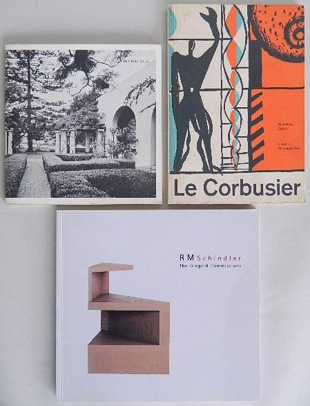 3 exhibition catalogs on architects: 3 exhibition catalogs on architects- 1.''Irving Gill 1890-1936''. Los Angeles, Los Angeles County Museum, 1958 2. ''Le Corbusier Architektur Malerei Plastik Wandteppiche''. Zurich, Kunsthaus Zurich, 1