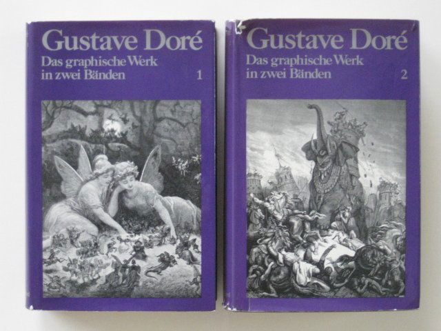 Gustave Dore books on his graphic works: Gustave Dore- ''Gusvave Dore Das Graphische Werk'', selected by Gabriele Forberg, epilogue by Guenter Metken, 2 vols. Munich, KG, n.d. (copyright by Rogner & Bernhard in 1975). 1536 pp (Vol.1: 736 pp)