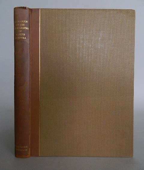 Wuerth- The Lithographs of Joseph Pennell- 1931: Wuerth, Louis- ''A Catalogue of the Lithographs of Joseph Pennell''- Little, Brown And Company. 1931, first edition, large 4to, backed in calfskin with tan buckram over the boards, top edge gilt, limi