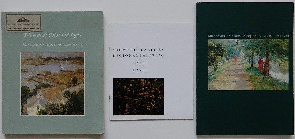 3 American Art exhibition catalogs: 3 American Art exhibition catalogs. 1. Lusenhop, David- ''Midwest Realities Regional Painting 1920-1950- Southern Ohio Museum 1994. 2. Keny, James and Nannette Maciejunes=- ''Triumphs of Color and Lig
