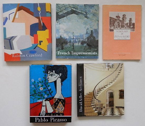 5 books on art: 5 books on art- 1. Agee, William C.- ''Ralston Crawford''- Twelve Trees Press, Pasadena, California, 1983, d.j.(small tears). 2. Boeck, Wilhelm, and Jaime Sabartes- ''Picasso''- Harry N. Abrams, New Y
