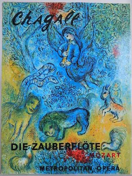 Chagall- ''At the Met''- book: Genauer, Emily- ''Chagall at the Met: Die Zauberflote, Mozart''- New York: Metropolitan Opera Association Inc & Tudor Publishing, 1971, gray cloth boards with stamped gilt lettering, dust jacket, with