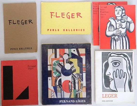 7 F. Leger exhibition catalogs: 7 Ferdinand Leger exhibition catalogs- '' Fernand Leger''. New York, Perls Galleries, 1952 2. ''Fernand Leger''. Zurich, Kunsthaus Zurich, 1957 (2 copies) 3. ''Fernand Leger''. Basel, Kunsthaus Basel,
