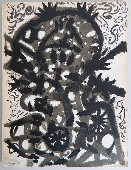 Maryan exhibition catalog: Maryan exhibition catalog- ''Maryan''. Paris, Galerie de France, 1960, includes double page lithograph in colors, black and white lithograph cover, #1053 of 2500, some soiling