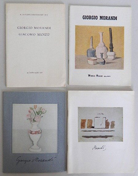 4 Geiorgio Morandi exhibition catalogs: 4 Giorgio Morandi exhibition catalogs- 1. ''Giorgio Morandi''. Hannover, Kestner-Gesellschaft, 1964/65 2. ''Giorgio Morandi Giacomo Manzu''. Winterthur, Kunstmuseum Winterthur, 1956 3. ''Giorgio Moran