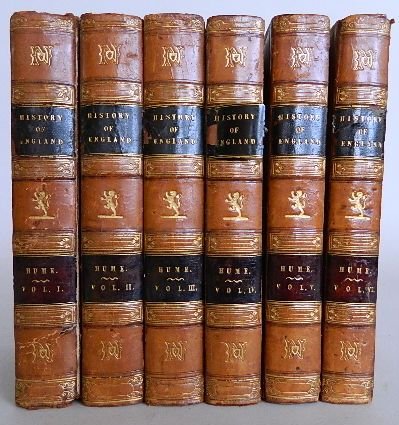 D. Hume- The History of England, 6 vols.: Hume, David- ''The History of England from the Invasion of Julius Caesar to the Revolution in 1688''- London: Printed for T. Cadell et al, 1830,6 volumes. 8vo. pp, [xxiii], 608; [viii], 598; [viii], 6