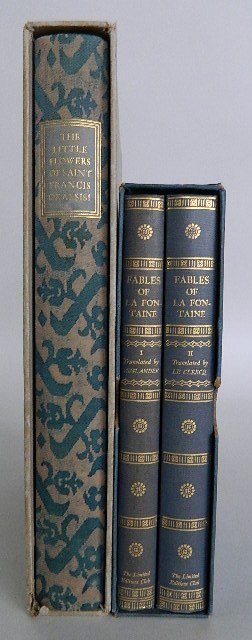 2 Limited Edition Club books- 1930: 2 Limited Edition Club books. 1. ''The Little Flowers of Saint Francis of Assisi'', in the first English translation revised and amended by Don Roger Hudleston, intro. by Arthur Livingston, 1930, illu