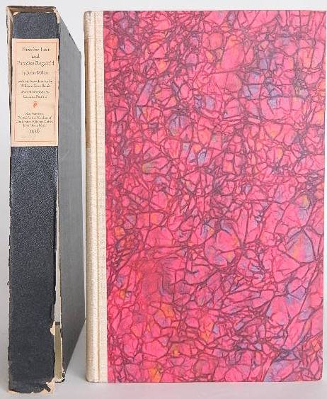 2 Limited Edition Club books 1936: 2 Limited Edition Club books 1936- 1. Milton, John- ''Paradise Lost and Paradise Regained''- 1936, introduction by William Rose Benet, illus. by Carlotta Petrina, signed by the illustrator, #498/1500,