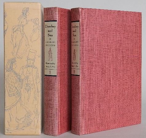 2 Limited Edition Club books- 1957: 2 Limited Edition Club books- 1. Dickens, Charles- ''Dealing with the Firm of Dombey and Son, Wholesale, Retail, and For Exportation''- illus. by Henry C. Pitz, intro by John T. Winterich, , 1957, 2 v