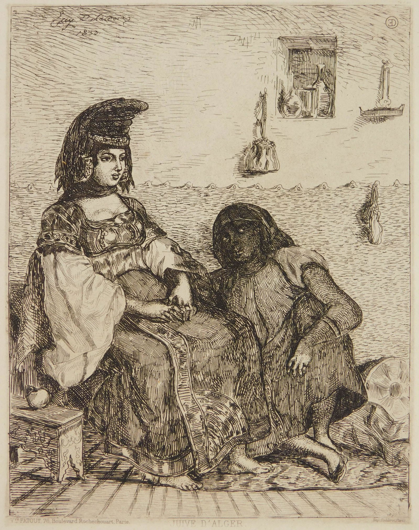 Eugene Delacroix etching (1 of 3)