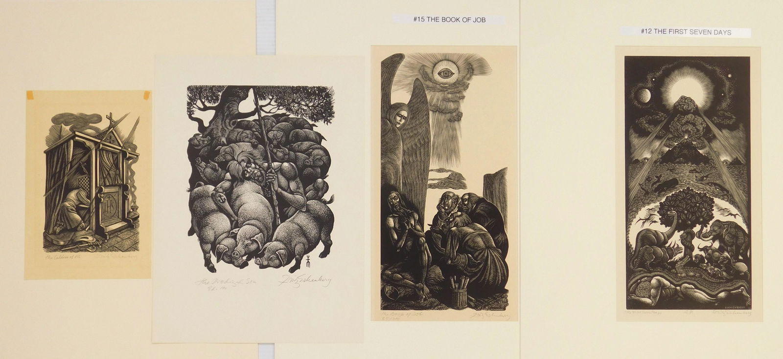 4 Fritz Eichenberg wood engravings (1 of 7)