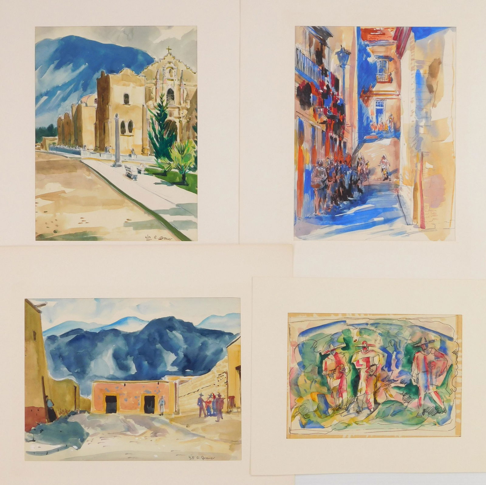 4 William Grauer watercolors (1 of 8)