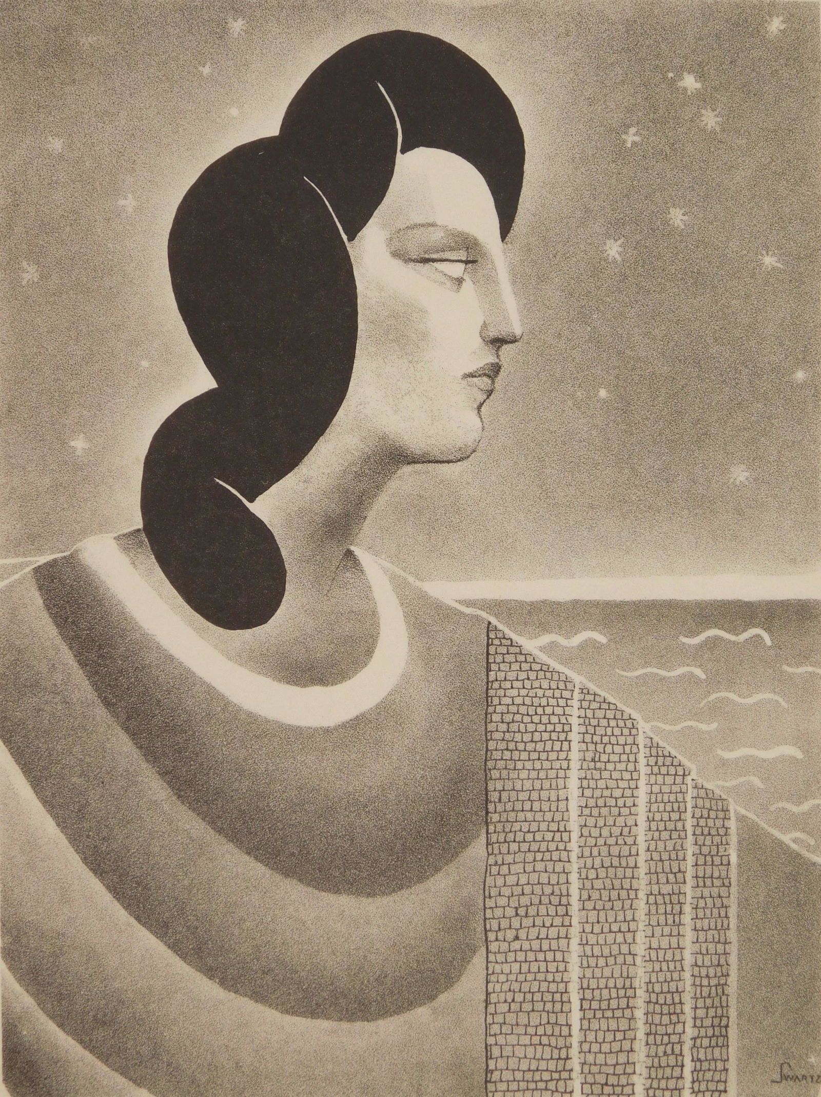 Harold Swartz lithograph (1 of 4)