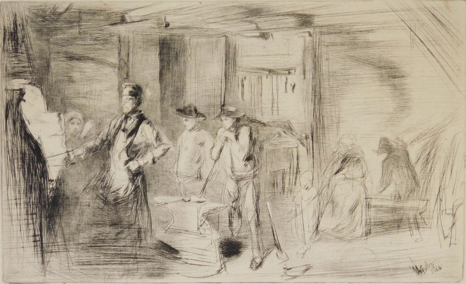 James Whistler etching (1 of 5)
