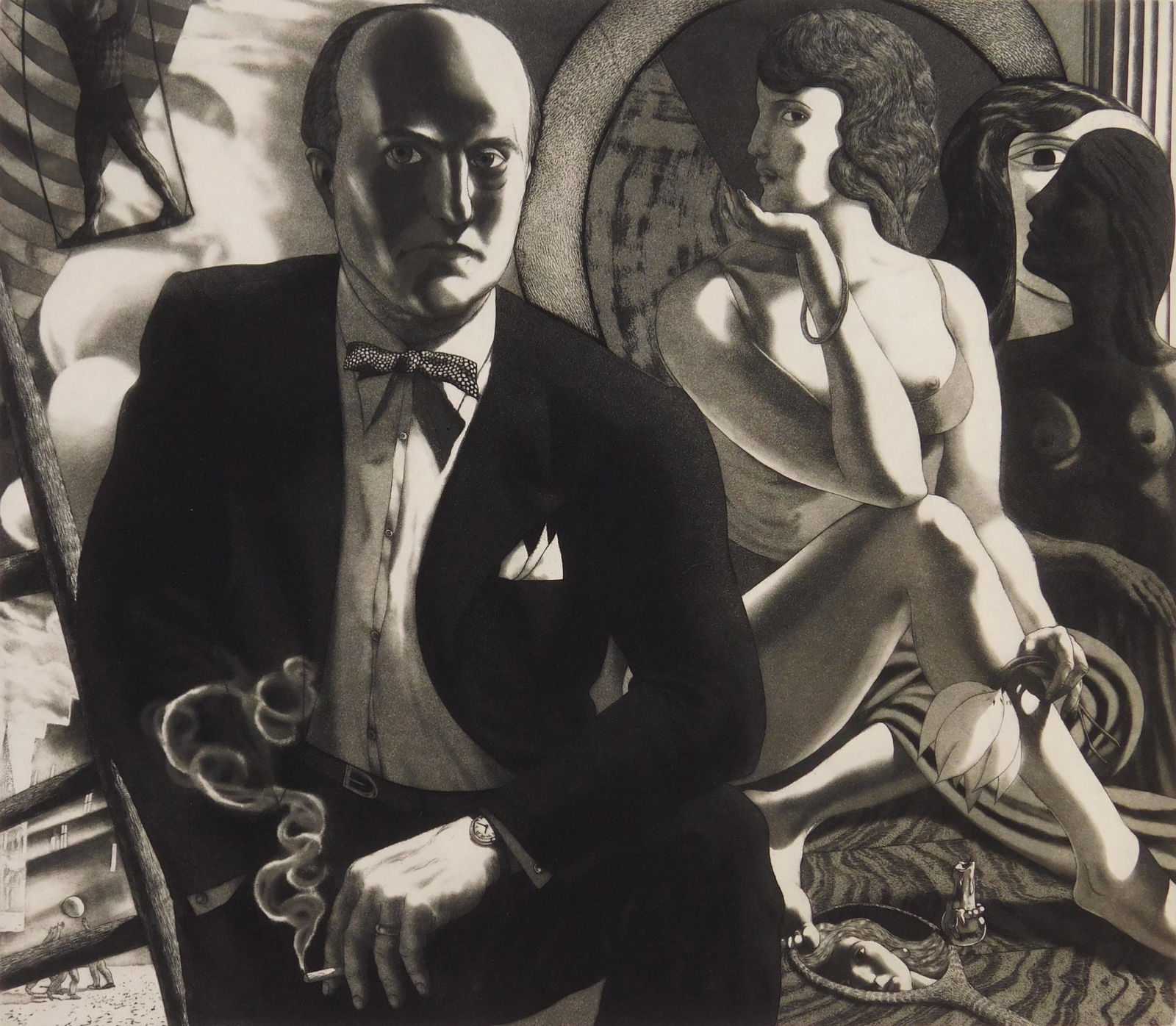 David Bumbeck etching: David Bumbeck (Americna 1940- ) &