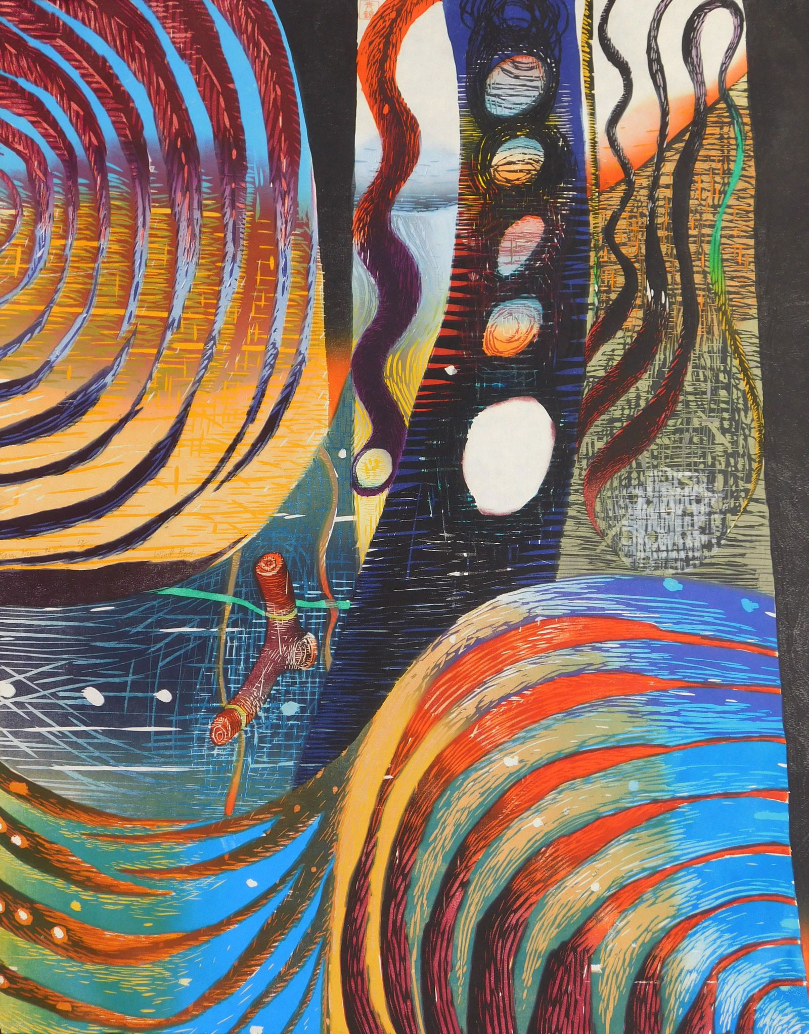 Karen Kunc woodcut: Karen Kunc (American 1952- ) &nbs