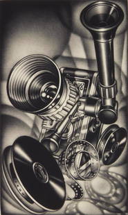 Carol Wax mezzotint: Carol Wax (American 1953- ) 