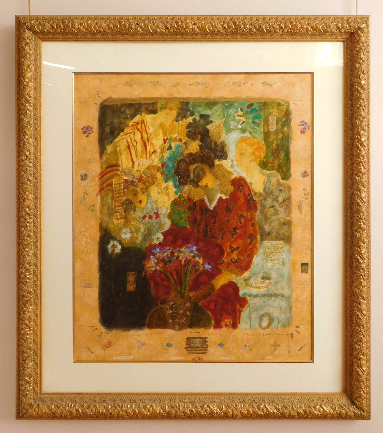 Roy Fairchild Woodward silkscreen: Roy Fairchild Woodward (British 1953- ) Carnival