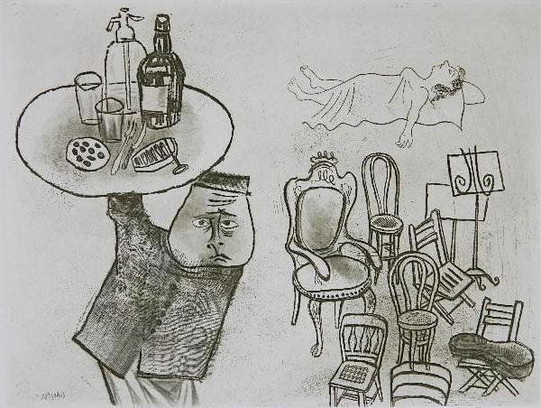 William Gropper 2 etchings: William Gropper- ''Duchess''; ''Dream'' (Sorini 50, 54)- 2 etchings, 1965, both signed and numbered 80/100 and 100/100 in pencil, 11 5/8 x 15 1/2'' ea.