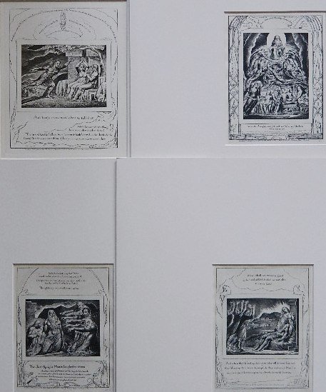 after William Blake 4 heliogravures: after William Blake- Book of Job- 4 heliogravures.