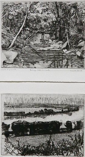 Frank Stack 2 etchings