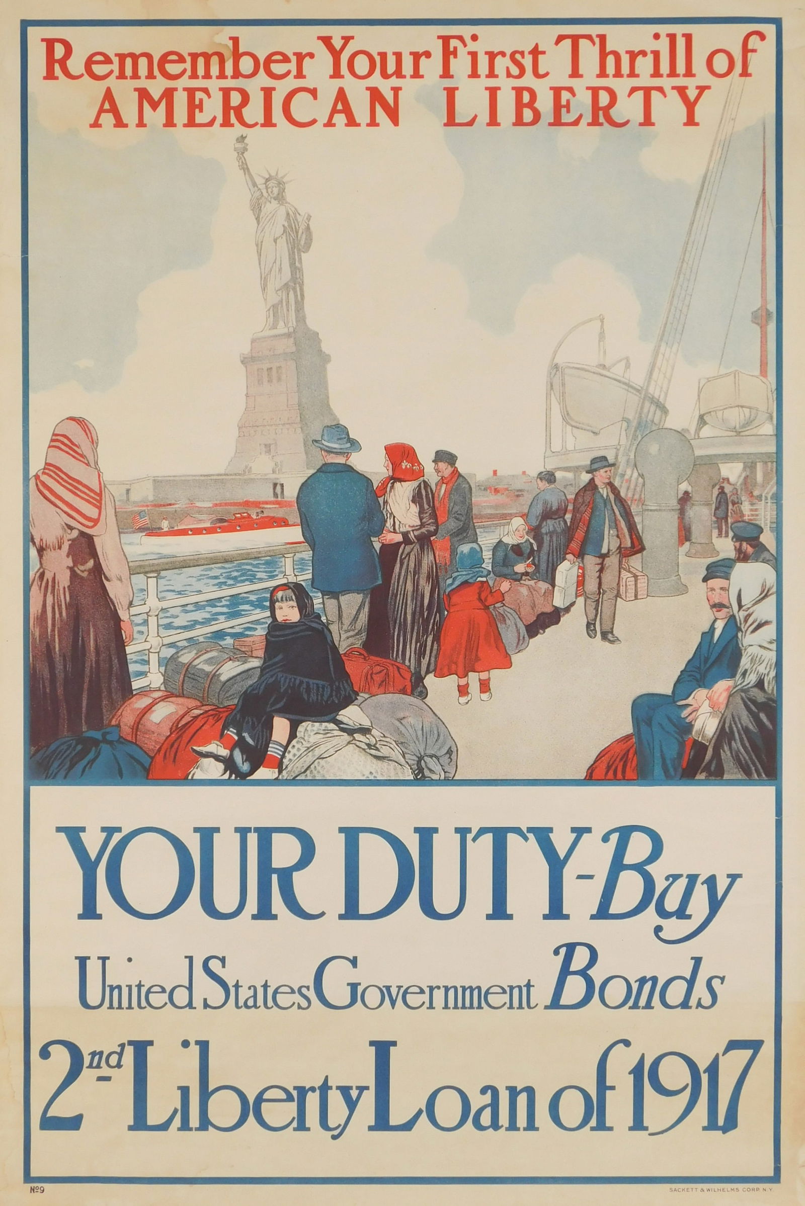 WWI 2nd liberty loan US government bonds poster (1 of 7)