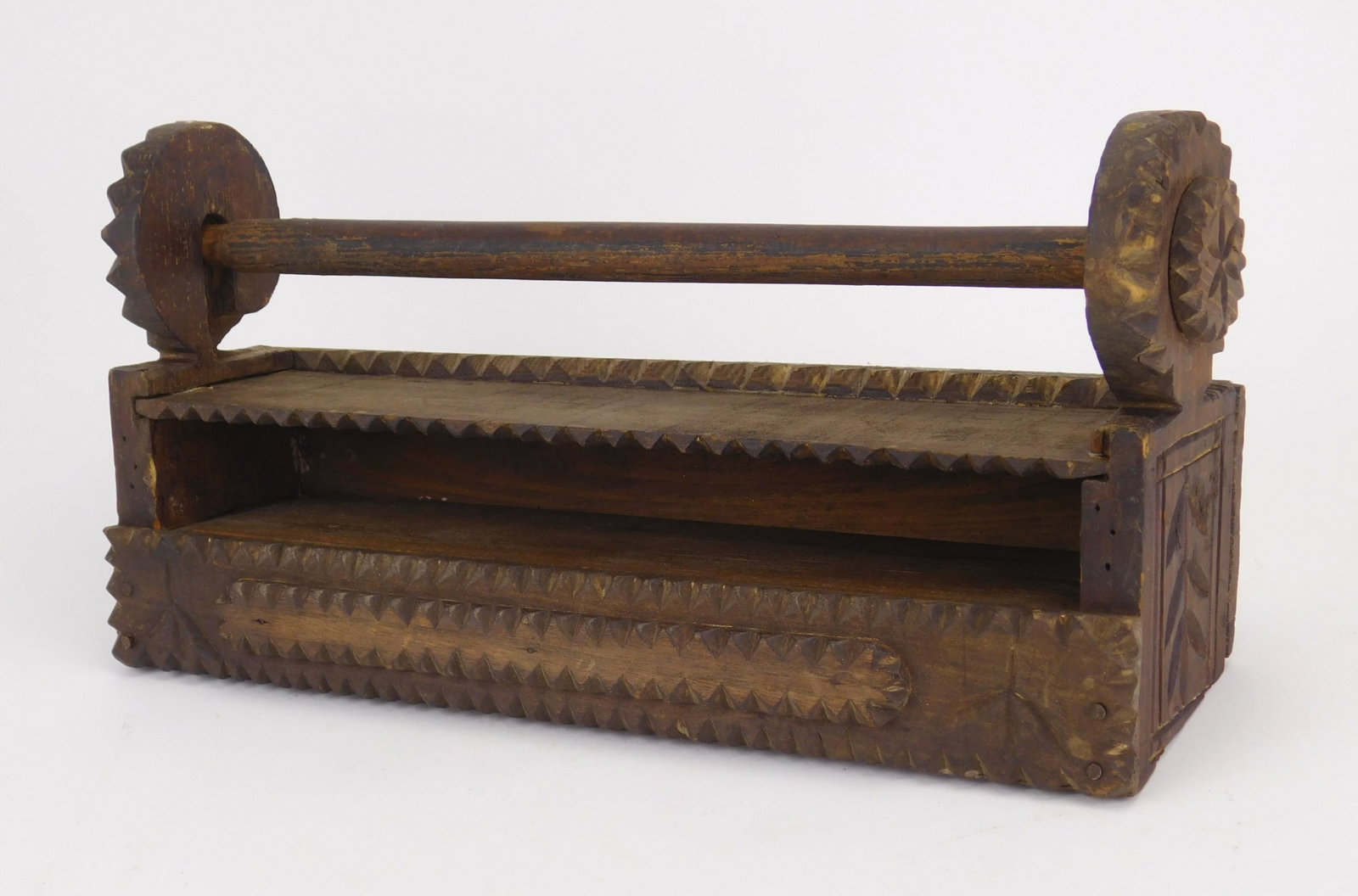 Tramp Art wall pocket (1 of 3)