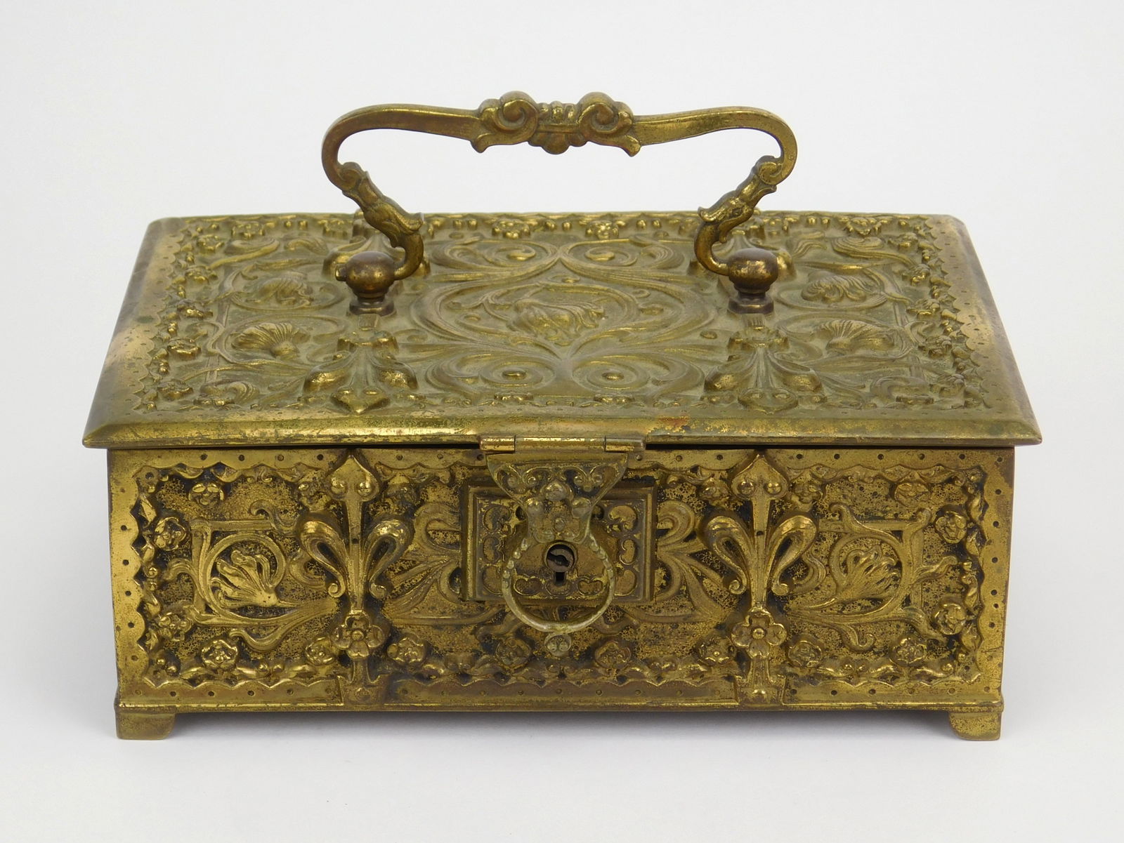 Erhard & Sohne Gilt Jewelry Box. (1 of 5)