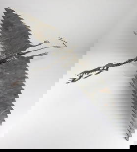 20th c. American folk art metal sculpture: 20th c. American folk art metal sculpture Pterodactyl 51 1/2 x 36 x 5 3/4"