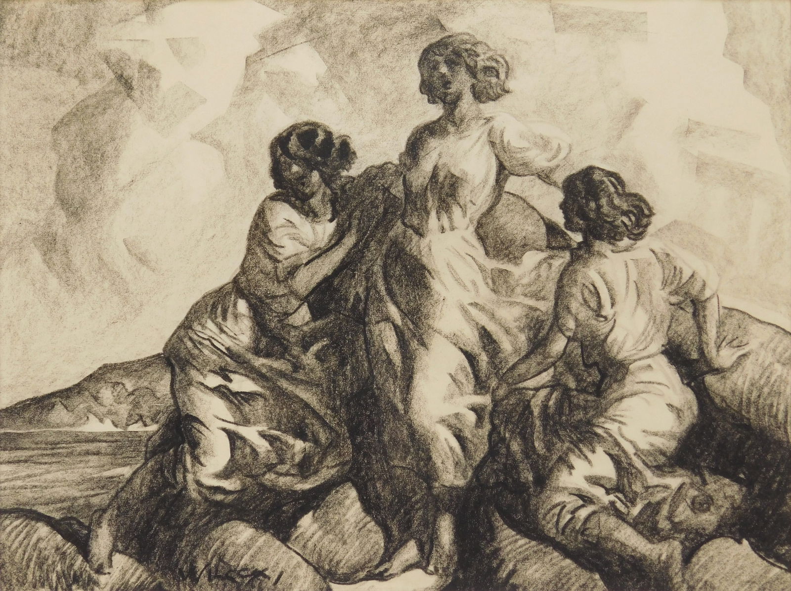 Frank N. Wilcox charcoal drawing (1 of 5)