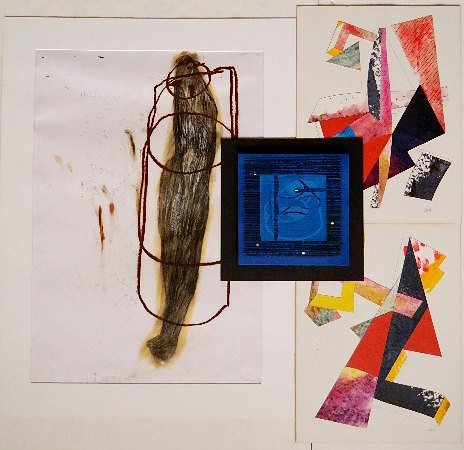 20th c. American School 4 works on paper: 20th c. American School including Kevin Hogan, Joseph Perilla and Keeley Shelagh- 4 works on paper, all signed, various sizes.