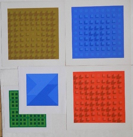 20th c. American School 50 works on paper: 20th c. American School 50 assorted works on paper- including Garcy Bower- Untitled- 30+ silkscreens and other works by Paul Levy, Edward Mayer, Nancy Randall, Mario Kujawsky, etc., various subjects, 