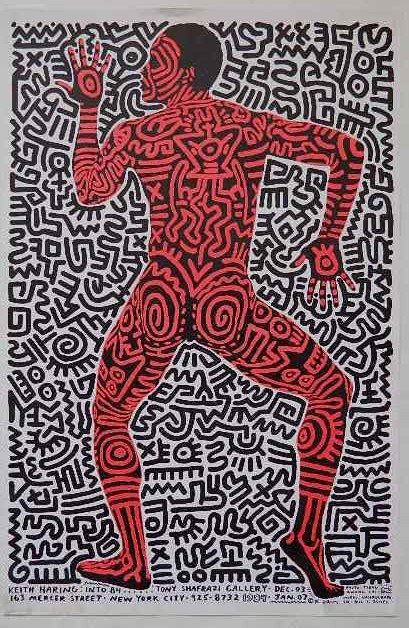 20th c. American School 8 works on paper: 20th c. American School 8 works on paper- artists including Ferrer, Roger Rouston, Audrey Skourdas, Keith Haring, etc., various subjects, condition and sizes.