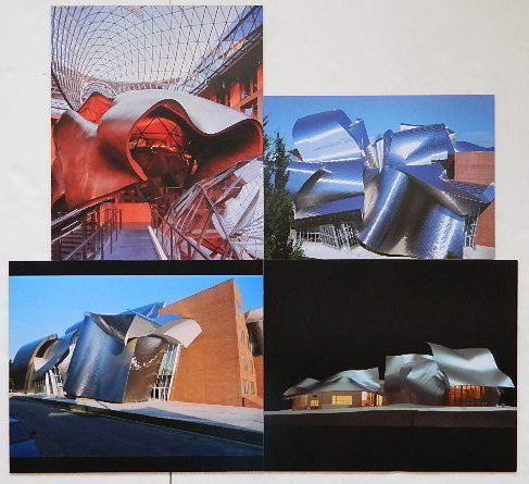 20th c. American School 8 photographs: 20th c. American School 8 photographs- Frank Gehry- Peter B. Lewis portfolio- 4 photographs; P. Coyne- signed photographs; various sizes.