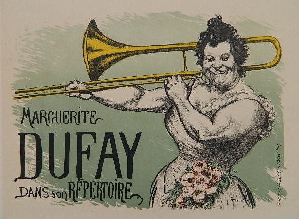 Louis Anquetin lithograph: Louis Anquetin- ''Marquerite Dufay''- lithograph in colors, 1894, as published by Maitre de l'Affiche, pl. 150. 9 x 12''