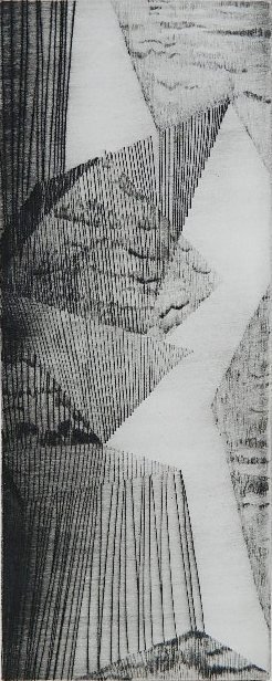 A. C. Eriksson etching: A. C. Eriksson- ''Vision''- etching, 1964, signed, dated, titled and numbered 9/10. 19 1/2 x 7 3/4''