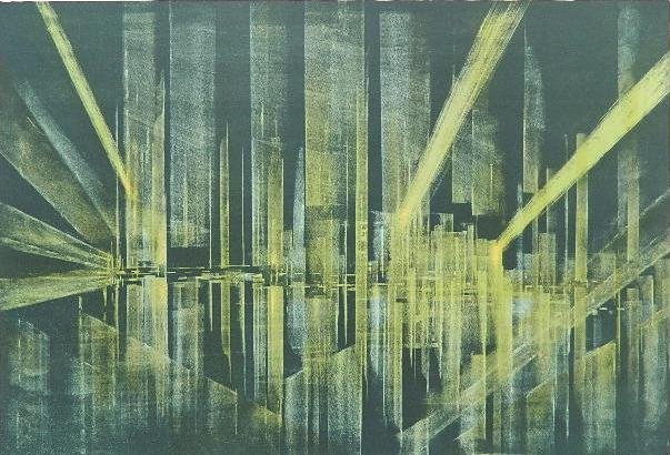 Richard Florsheim lithograph: Richard Florsheim- ''Illuminations II'' (Iacono 200)- lithograph in colors, 1968, signed and numbered 33/50 in pencil, very good condition. 15 1/2 x 22 1/2''