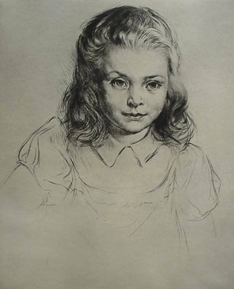 Arthur Heintzelman drypoint: Arthur Heintzelman- ''Janine'' (Smith 281)- drypoint, 1949, signed in pencil, edition of 300, slightly light struck otherwise very good condition. 9 3/8 x 8 3/8''