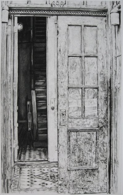 Michael Kirk- Doorways- 6 etchings: Michael Kirk, ''Doorways'' (AAA/Czestochowski 1975.018.01-06)- 6 etchings and aquatint, 1975, all signed, dated and numbered in pencil, edition of 60, very good condition. has title page but from diff