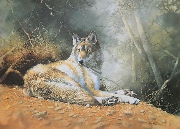 after B. K. Marris off-set lithograph: after B. K. Marris- Wolf- off-set lithograph in colors, 1985, published by Greenwich Workshop, Inc. 20 1/2 x 28 7/8''