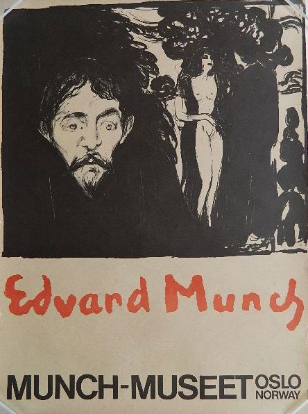 after Edvard Munch - Exhibition Poster: after Edvard Munch- ''Oslo''- lithographic poster for 'Munch - Museet', Oslo, Norway. 32 1/2 x 24''