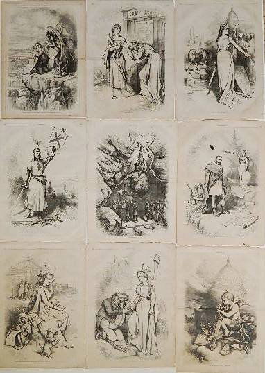 after Thomas Nast 20 wood engravings: after Thomas Nast- Various political theme images- 20 wood engravings, as published in Harper's Weekly, various sizes.