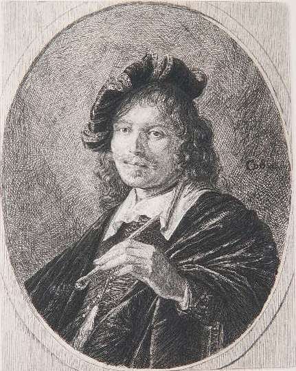 Paul Rajon etching: Paul Rajon- Portrait of Dou- etching. 6 1/2 x 5 1/8''
