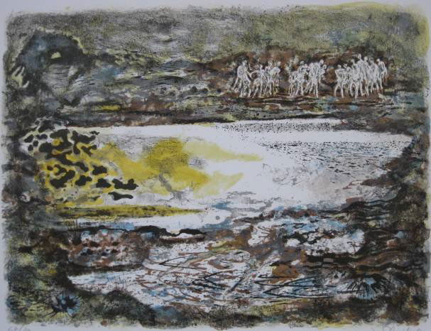 Georges Schreiber lithograph: Georges Schreiber- Untitled- lithograph in colors, signed and numbered 5/100 in pencil, very good condition. 17 1/2 x 23 1/2''