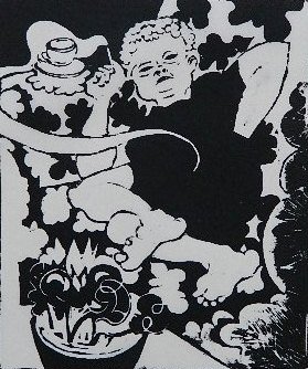 John Jacob Stanley linocut: John Jacob Stanley- ''1962''- linocut, 1984, signed, dated, titled and numbered 6 of 7 in pencil, very good condition. 11 1/2 x 10''