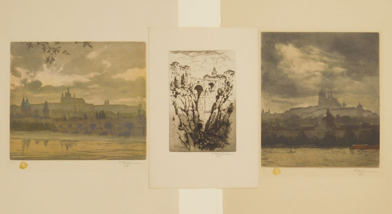 3 Tavik Simon etchings (1 of 9)