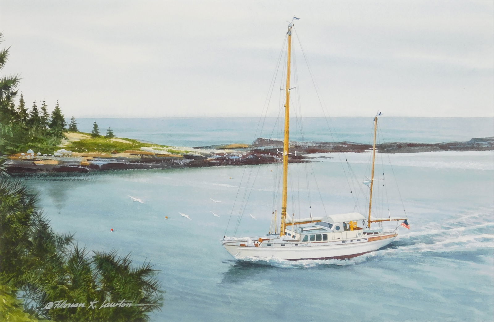 Florian K. Lawton watercolor (1 of 6)