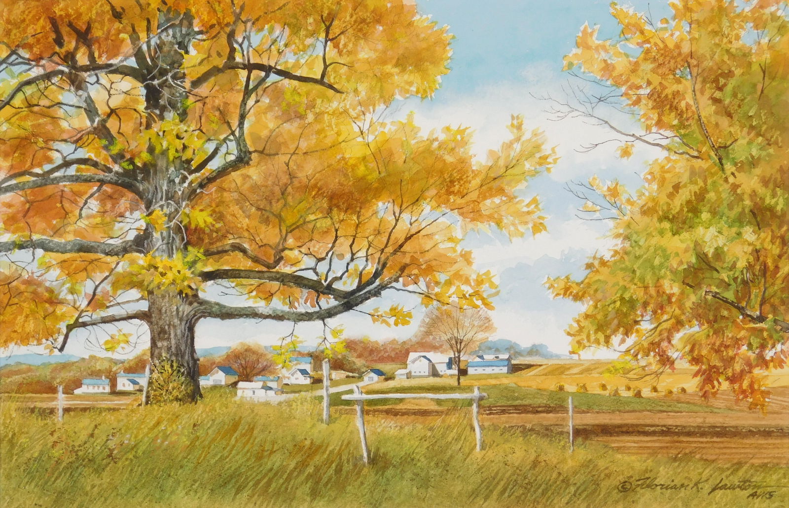 Florian K. Lawton watercolor (1 of 6)