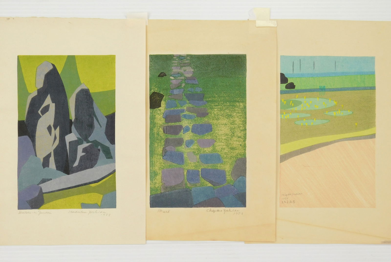 3 Yoshida woodblocks (1 of 6)